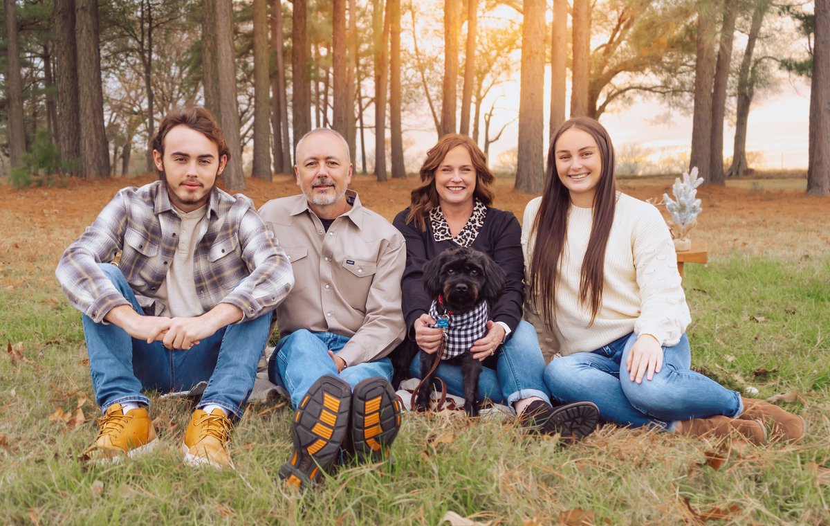 Cole, Greg, Lori, and Hannah, the family that owns Cohan Properties, in East Texas